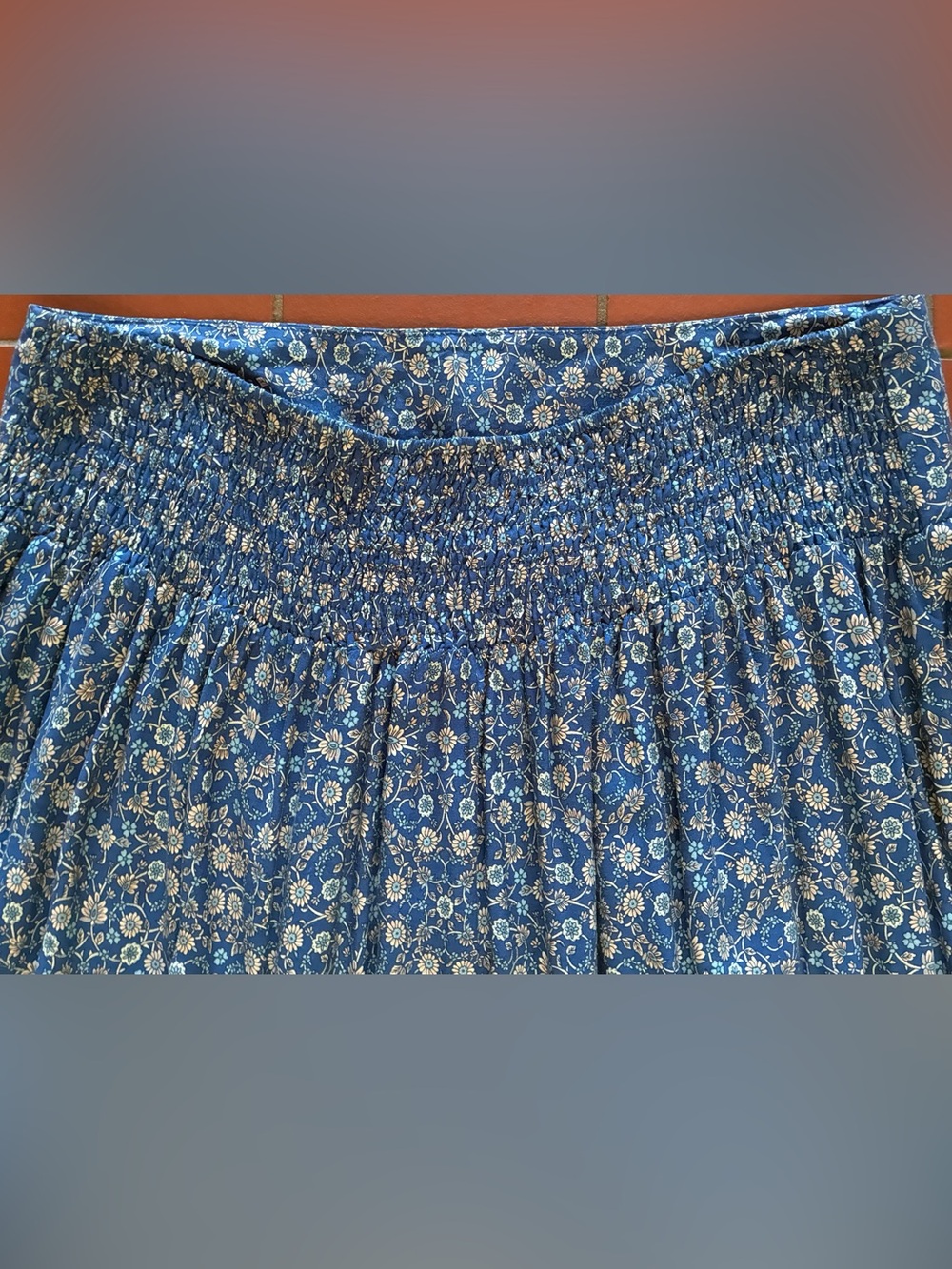 NATURAL LIFE Blue Floral Tiered Maxi Skirt - Picture 9 of 11